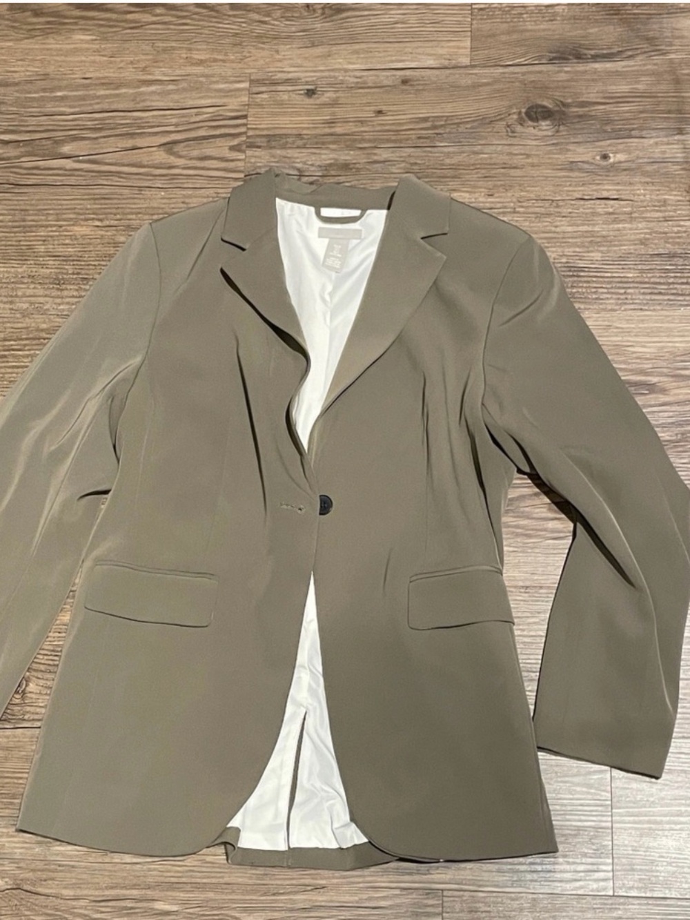 H&M Olive Green Single-Button Women's Blazer